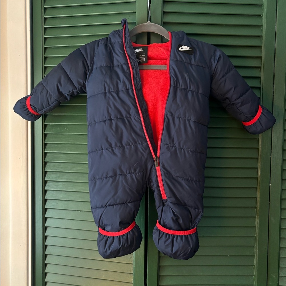 Nike Kids Navy and Red Footed One Piece